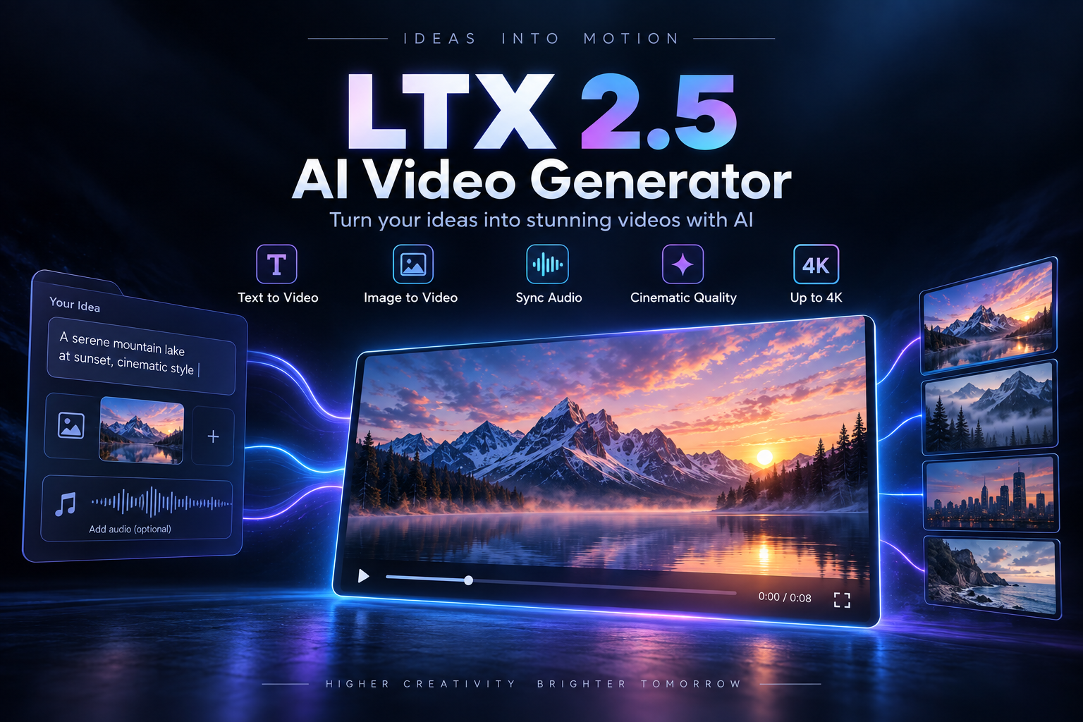 LTX 2.5 AI Video Generator - Turn Text & Images Into 4K Video With Sound